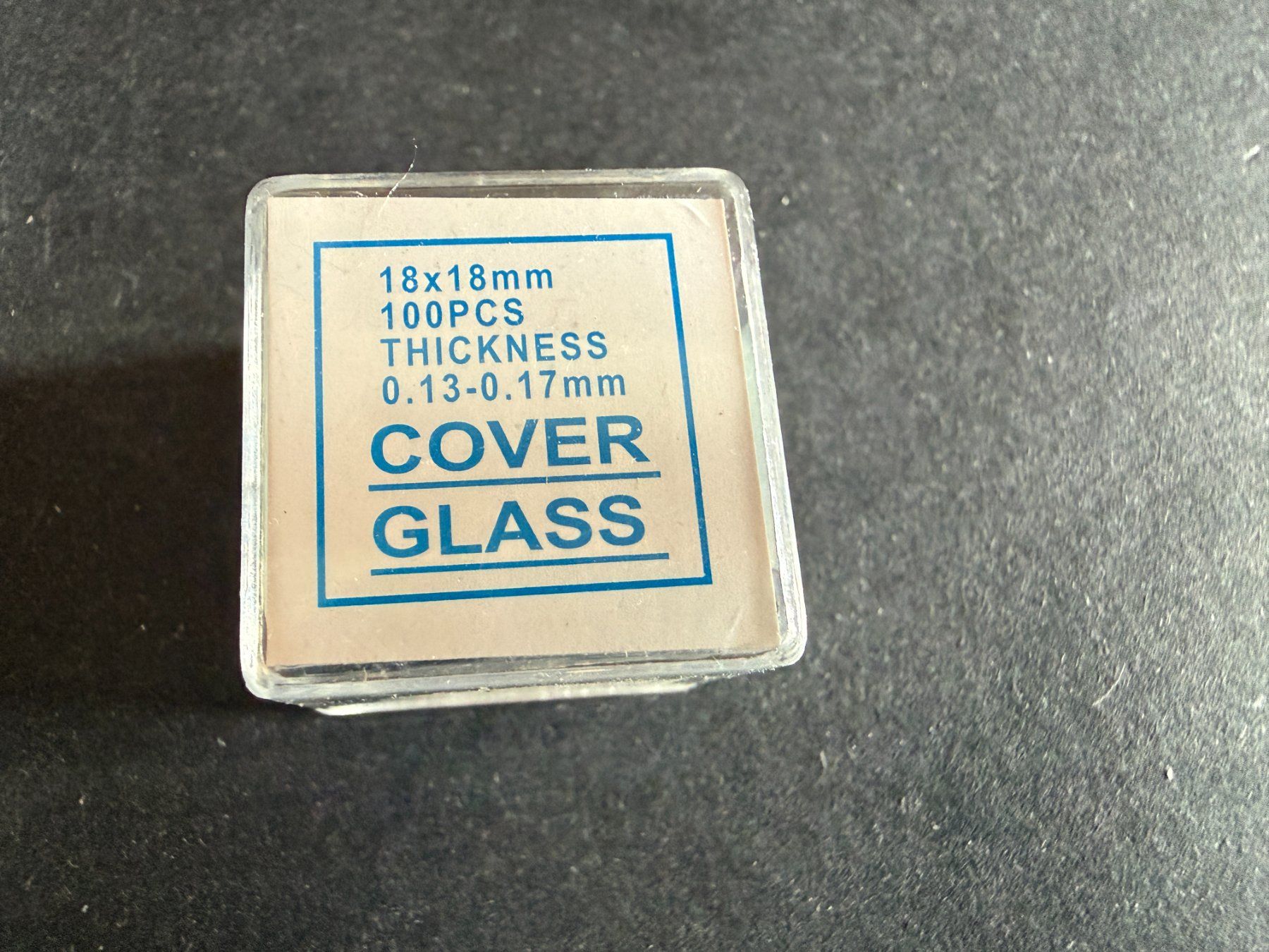Mikroskopie: Deckgläser, 18 x 18 mm, 100 Stück Packung – Neu und originalverpackt aus Lützelflüh-Goldb von Elementis 2