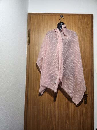 Foulard Cyrillus rose pois blanc doux occasion