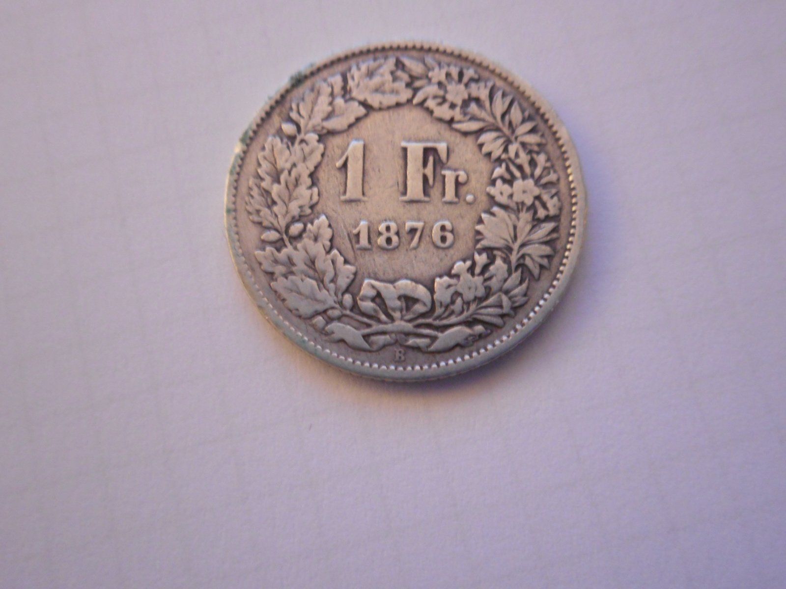 Toutes les monnaies: 1 Fr. 1876 silber uralt – D'occasion à Kriegstetten par
