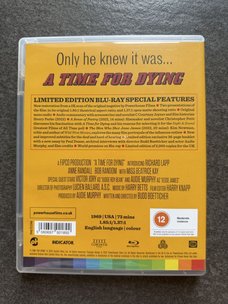 Tutti i DVDs: A Time for Dying Blu-Ray Indicator – Usato da Zürich venduto da cENS0R 1