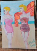 Beachbabes Frauen am Strand Blondine Badeanzug Strandnixe