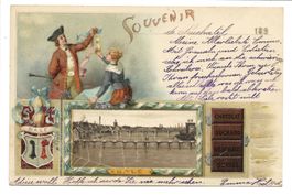 Werbung: Chocolat Suchard - Souvenir de Bâle - Litho - 1899