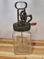 Buttermaschine Glas Vintage Zustand gebraucht 34cm(A61)
