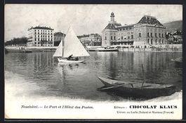 Neuchâtel, Le Port et l'Hotel des Poste