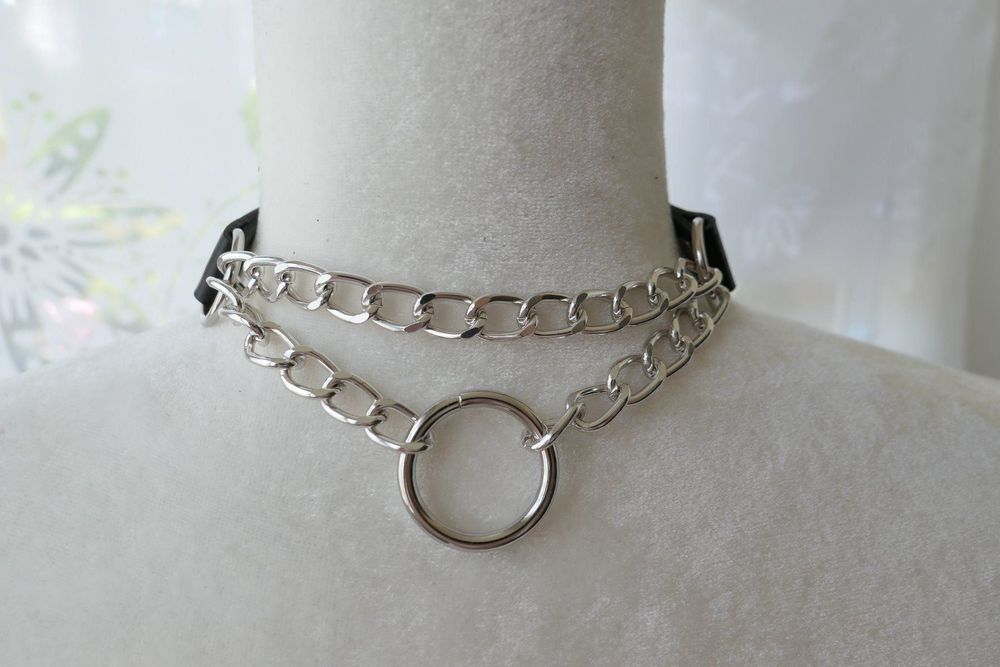 Punk Gothic Spike Choker Pu Lederen Halsband Hanger Ketting Statement
