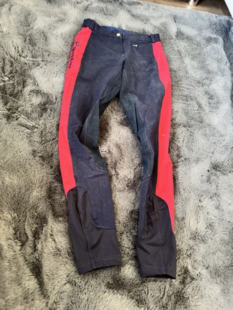 Reithose Damen rot/dunkelblau equiline
