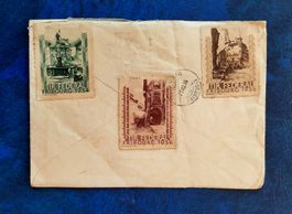 Brief mit  3 Vignetten Tir fédéral Fribourg 1934