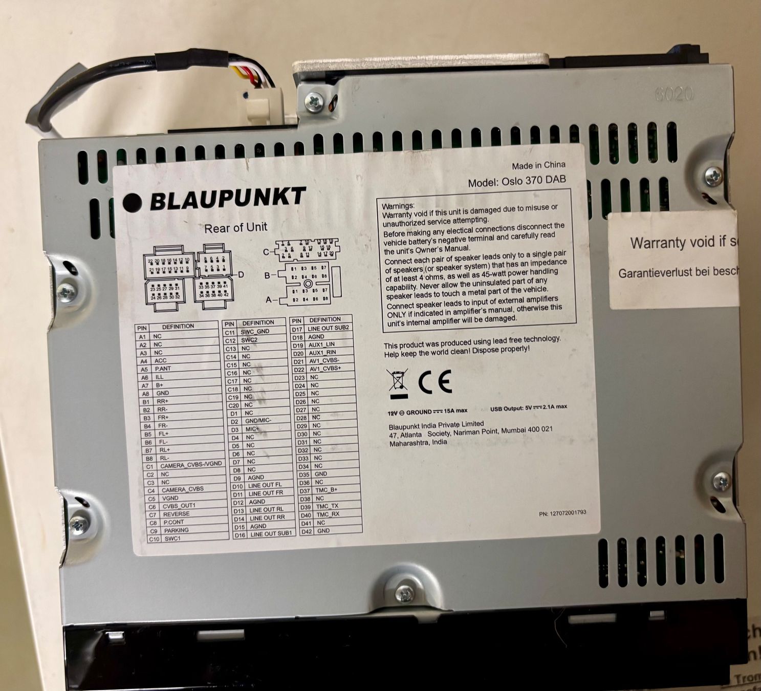 Blaupunkt Radio: Autoradio Blaupunkt Oslo 370 DAB – Usato da Uster venduto da Bassgi 2