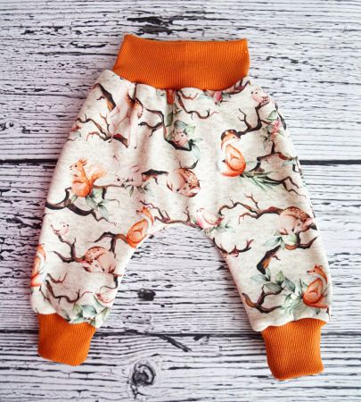 Fleece/Thermo Pumphose mit Waldtieren Gr.50/56 NEU