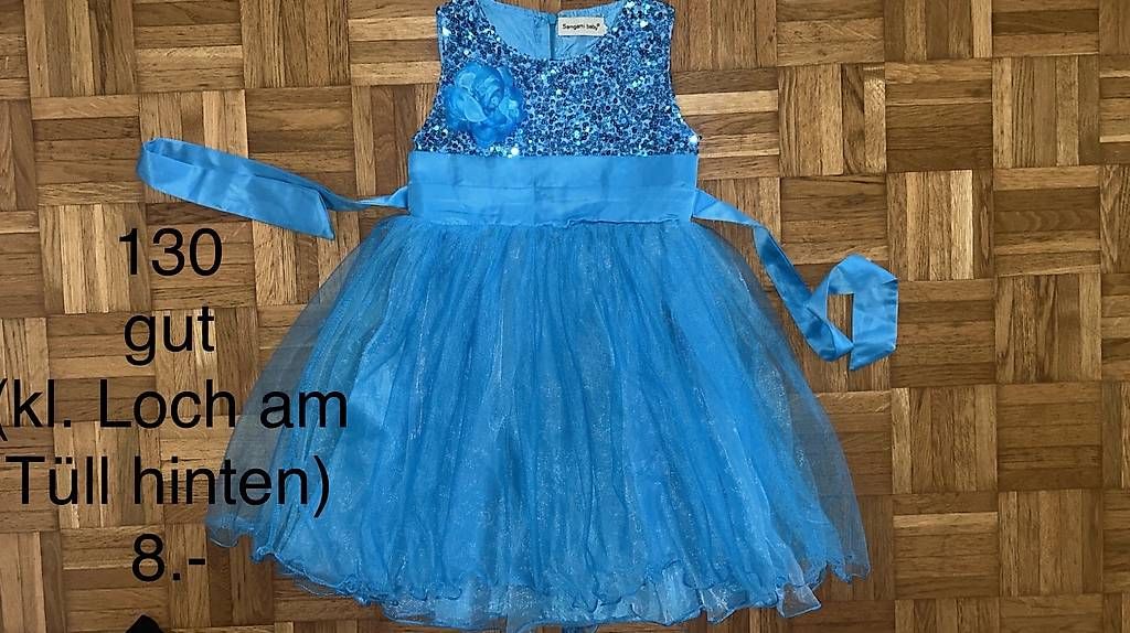 Vestiti & Gonne: Festliches blaues Kleid Grösse 130 – Usato da Adliswil venduto da sil_v8dy