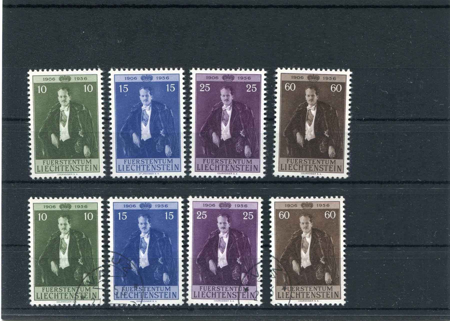 Tutti i francobolli: FL 1956 Nr. 292 - 295 postfr. u. gest. – Usato da Winterthur venduto da Kyoung