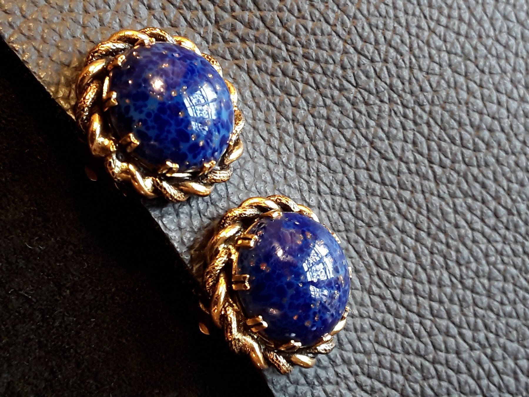 Murano Orecchini pendenti & Orecchini a lobo: Vintage Murano blaue Ohrclips – Usato da Zürich venduto da Aleick 2