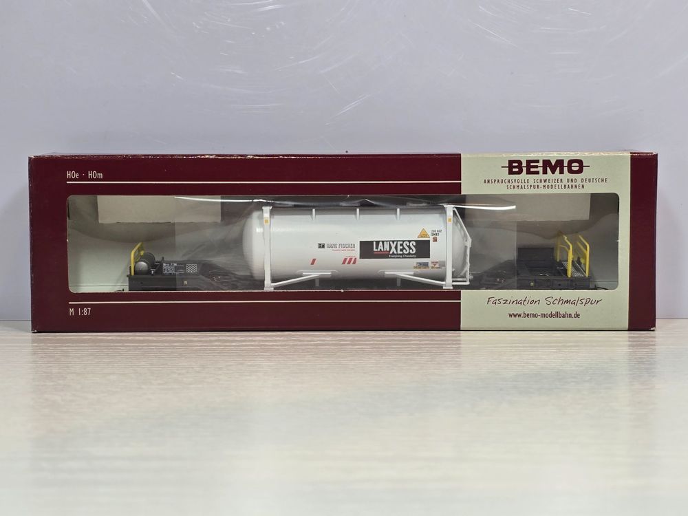 Bemo, 2289138, RhB, Sb-v 7728, Containerwagen, Lanxess, Neu (Neu und ...