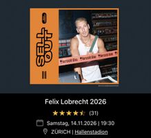 Tausche 2x Tickets Felix Lobrecht 14.11.