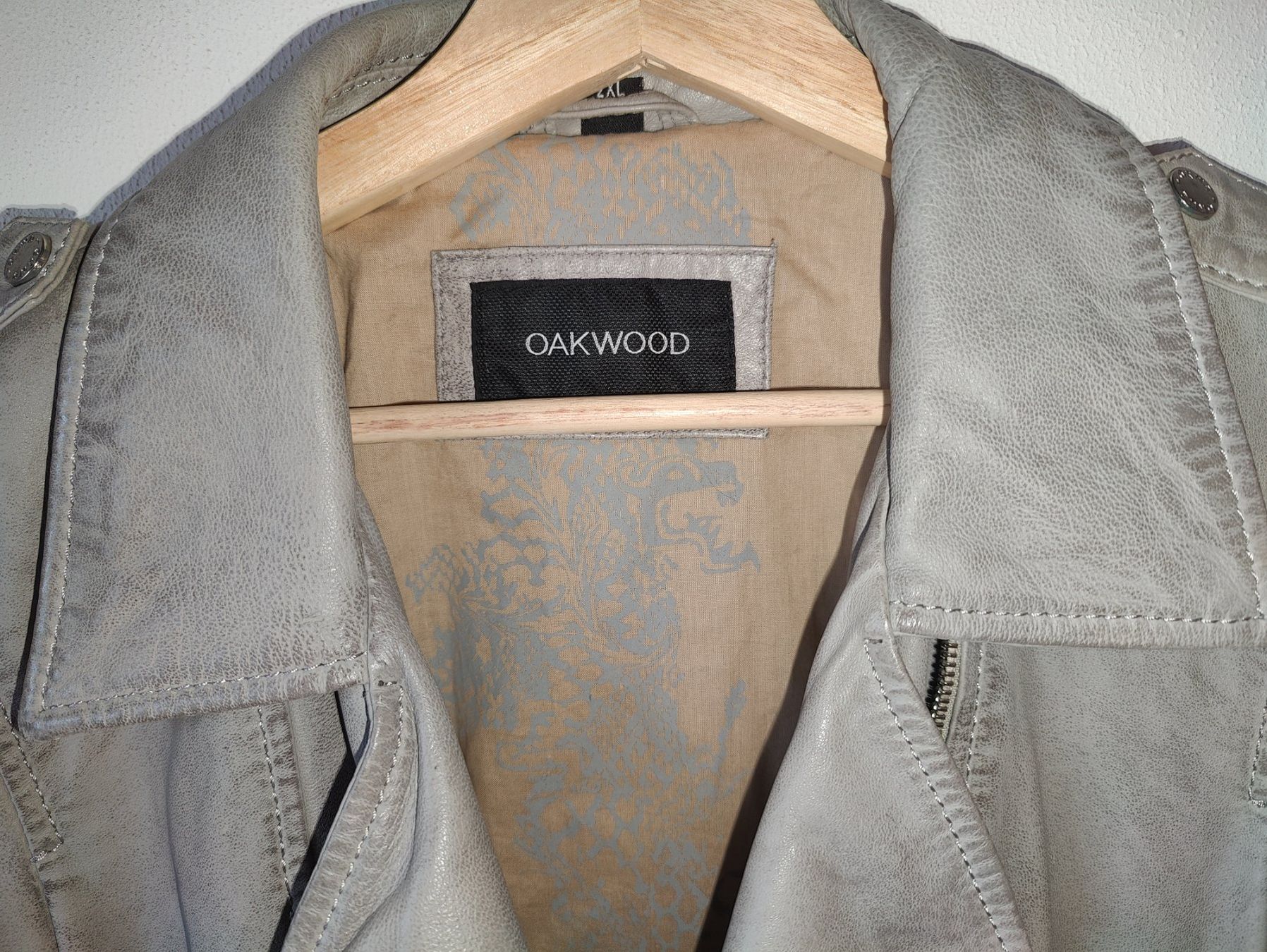 Giacche: Oakwood Lederjacke Hellgrau – Usato da Trogen venduto da Hirtilla 1