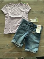 Mädchen Set Gr. 110-116 T-Shirt +Shorts  NEU