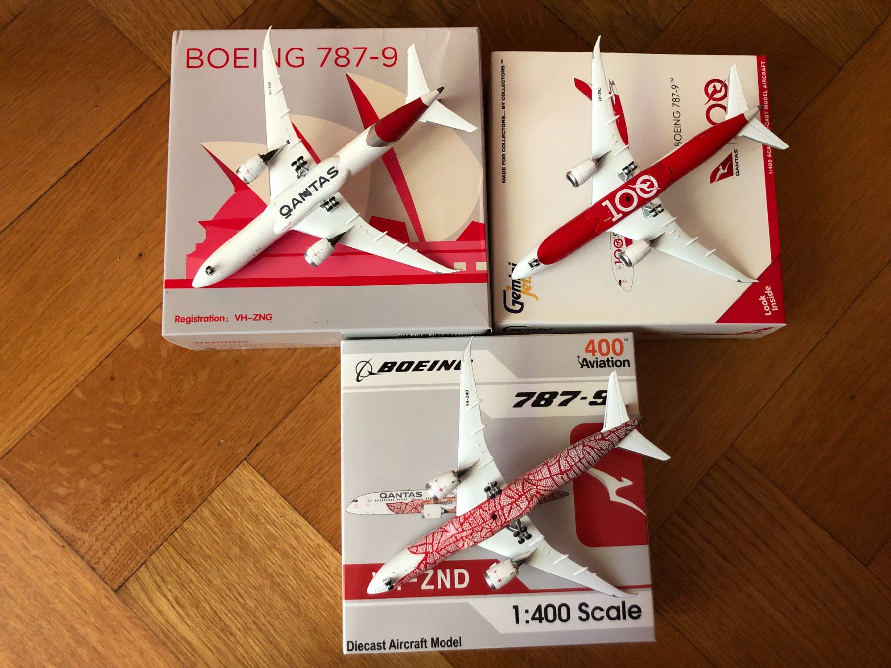Boeing Modellbausätze & Standmodelle: Qantas 3X B787-9 Set - 1/400 – Neu und originalverpackt aus Genève von SwissLX23 4