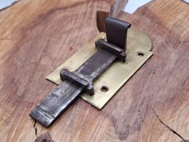 1 antiker Stossriegel, 10.8cm, Messing / Eisen (3898#TBS1)