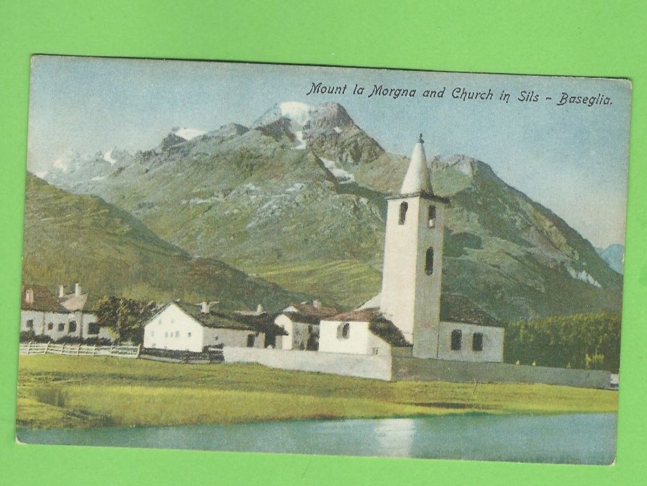 Ansichtskarten: Sils Baselgia Kirche – Gebraucht aus Zürich von t24_de