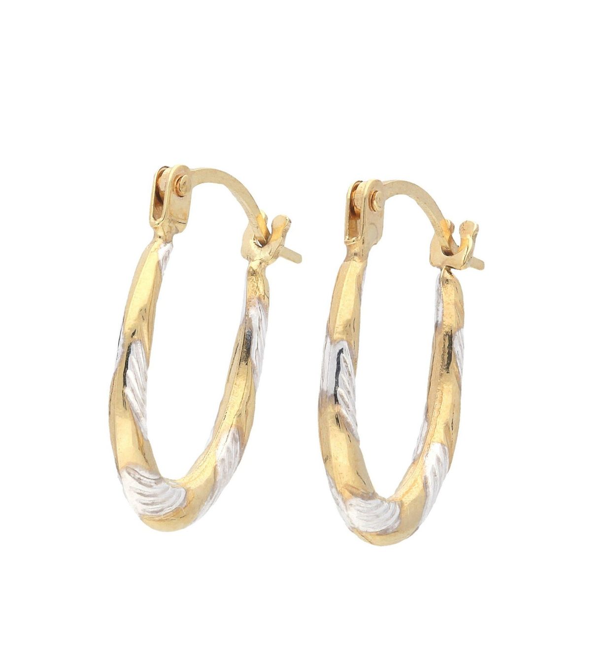 Orecchini pendenti & Orecchini a lobo: Paar Creolen Rillendesign – Nuovo e nell'imballaggio originale da Hemmental venduto da Royalgold 1