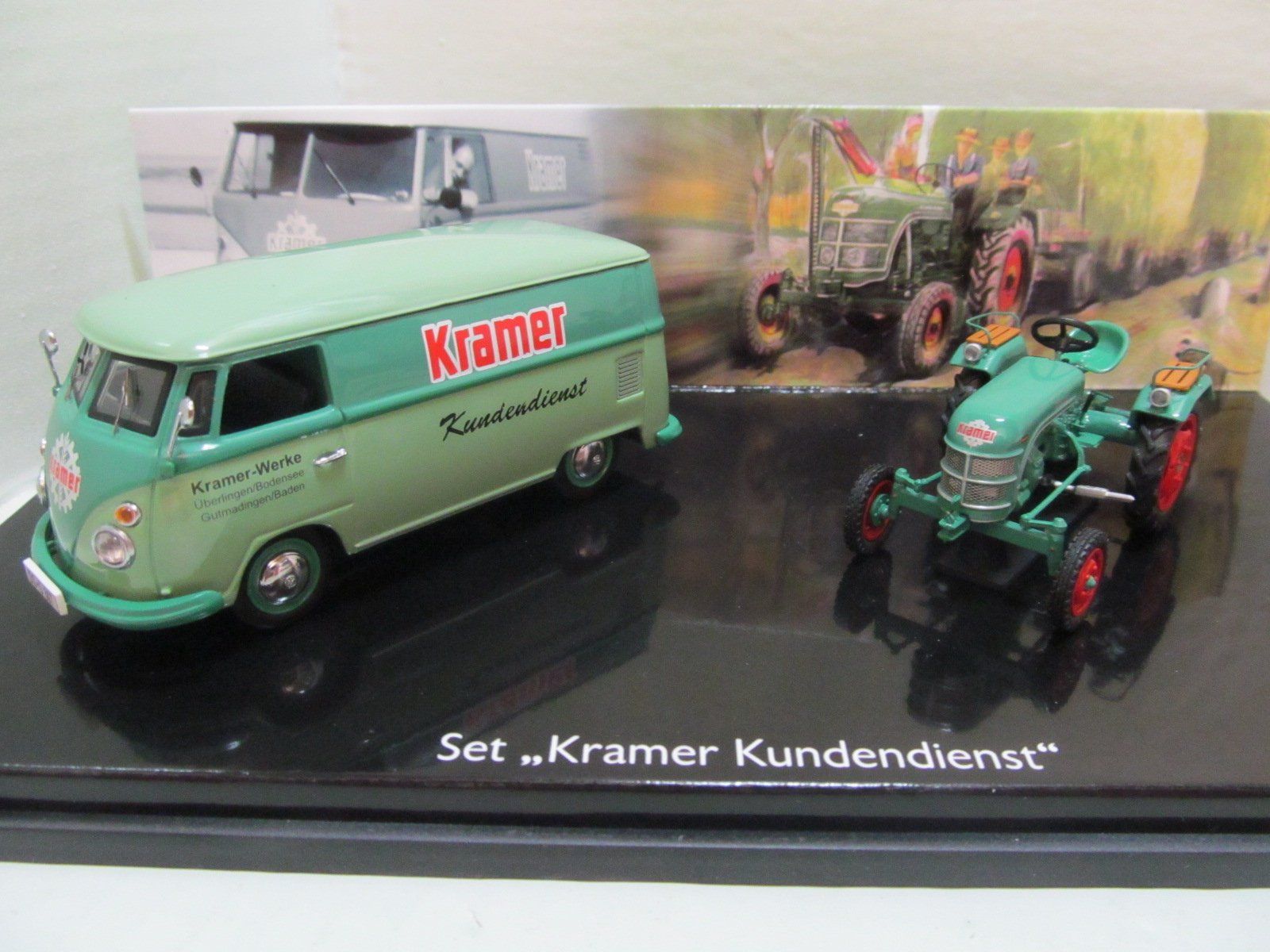 Schuco Kit di modellismo & Modellini statici: KRAMER  ALRAD  SET  MIT  DVD  VW T1  KRAMER TRAKTOR – Nuovo (secondo la descrizione) da Grueningen venduto da malamut56 1