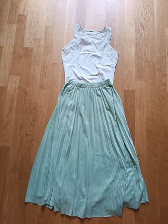 Set Rock mint Spitzentop creme, Grösse XS/S