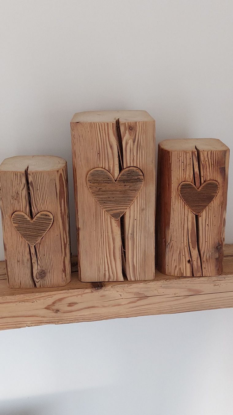 Tutte le decorazioni: Rustikale Altholzsäule mit Herz – Nuovo e nell'imballaggio originale da Egnach venduto da Oldwoodstyle 5