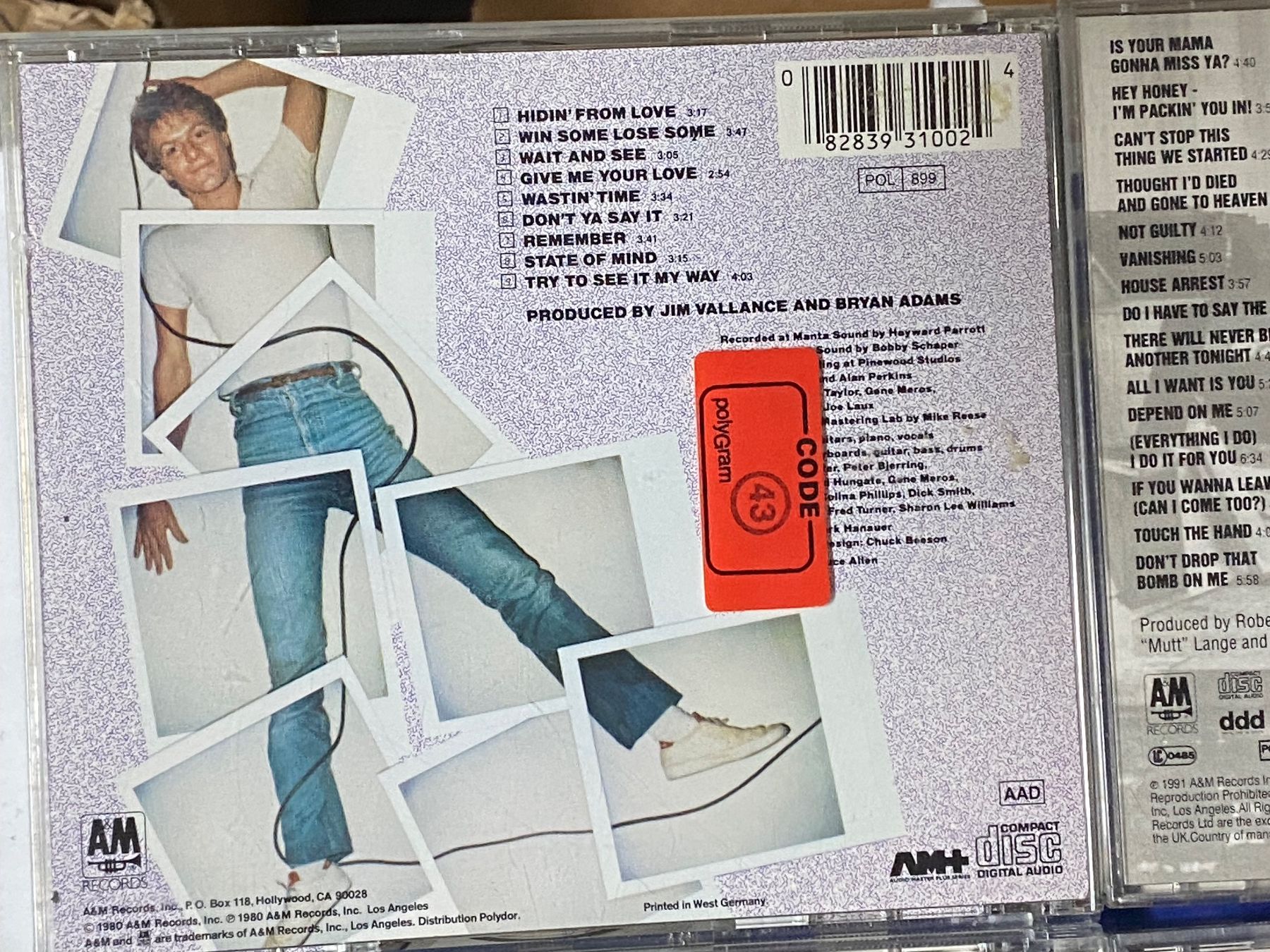 CDs: Bryan Adams – D'occasion à Muri b. Bern par AdidasCollector 4