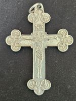 Silberfarbenes orthodoxes Kreuz Anhänger