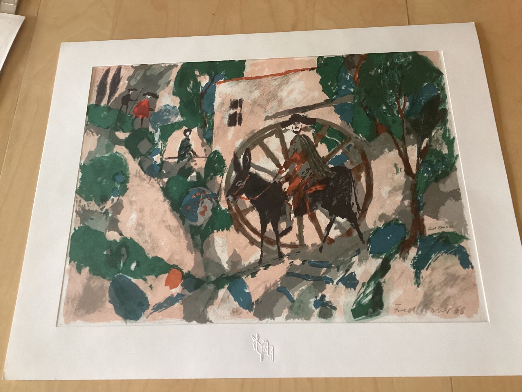 Grafiken & Lithographien: Vintage litografie FRED BAUER 1966 signiert – Gebraucht aus cassina d'agno von Scorti1961