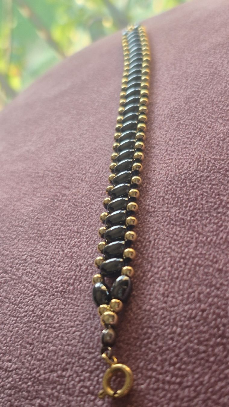 Bracciali & Braccialetti: Bracciale ematite perle dorate artigianale – Nuovo (secondo la descrizione) da Giubiasco venduto da Stefaniav 3