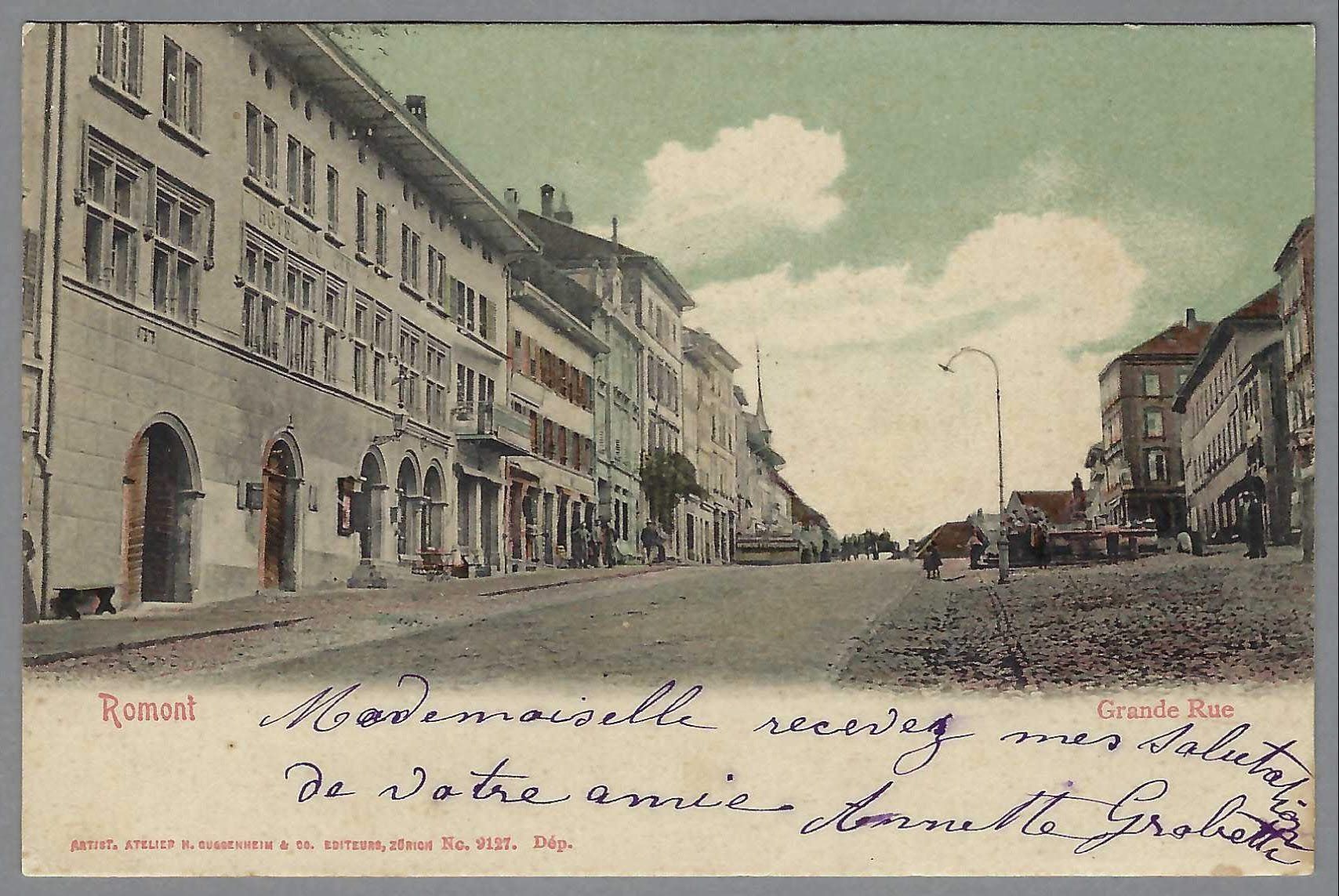 Cartoline postali: 1903, ROMONT, INNENSEITE, GUTE ERHALTUNG – Usato da Pura venduto da ulisse1957