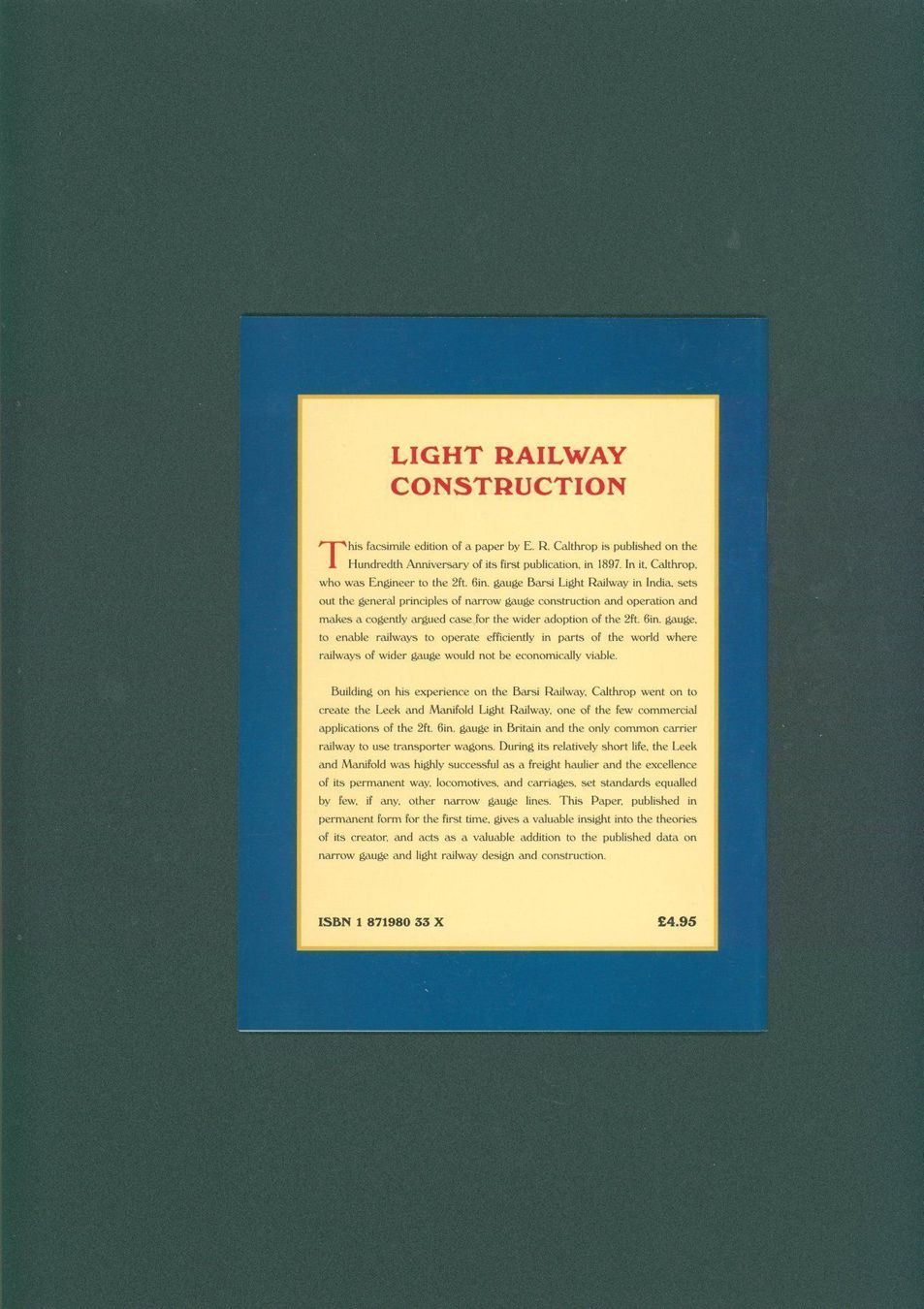 Bücher: Light Railway Construction – Neu (gemäss Beschreibung) aus Zürich von narrow_gauge 2