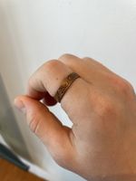 Kupferring, verstellbar, gemustert, Unisex, Handmade