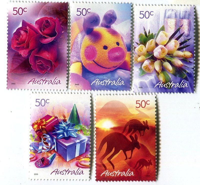 Tous les timbres: Briefmarken "Glückwünsche". Australien – Neuf avec emballage d'origine à Basel par Butsch5
