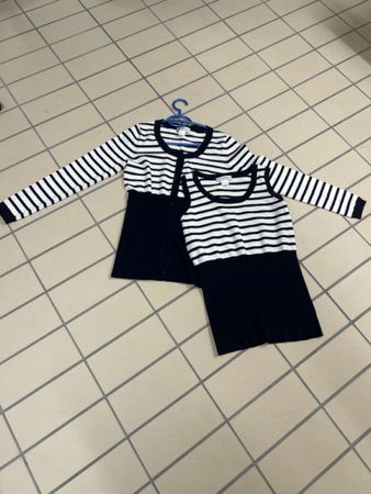 Singh Madan Ringel-Pullover-Set, Gr. 40, marine/weiss, frühl