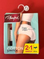 Slips Midi, PLAYTEX, Grösse 40, 3 Stück Weiss/Rot/Blau