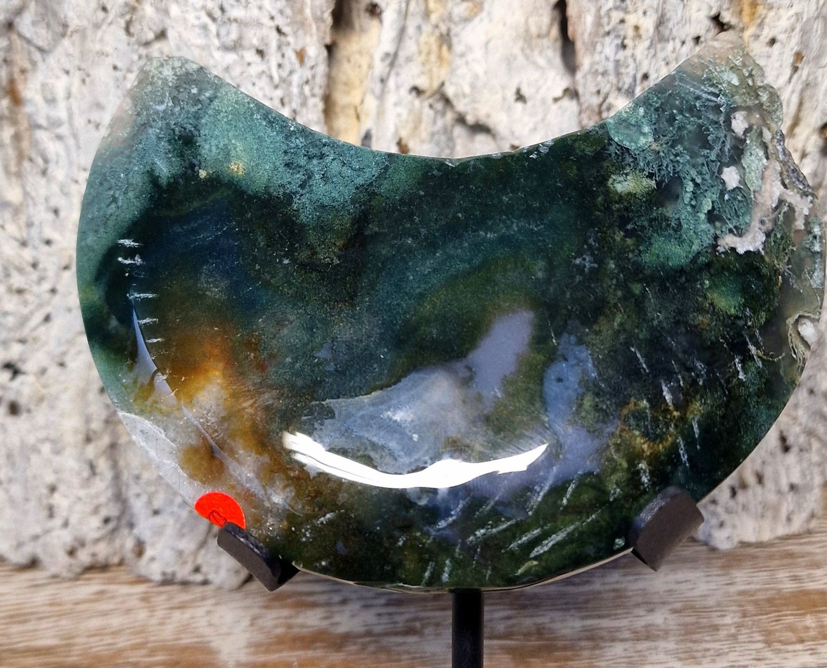 Mineralien & Heilsteine: Moosachat Mond 220g – Neu (gemäss Beschreibung) aus Matzingen von  3