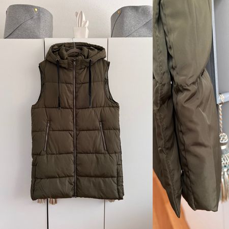 Weste mit Kapuze, Gr. L, Khaki, Übergangsjacke NEU