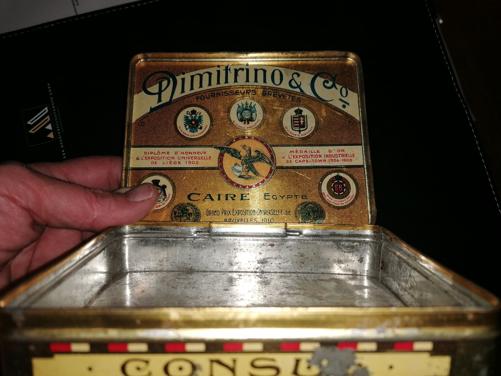 Tabak: Antike Blechdose Dimitrino 100 Zig. Consul. Ca. 1910 – Gebraucht aus Zürich von Tin4Life 6