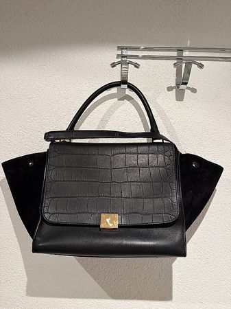 Celine Trapez Tasche Kroko