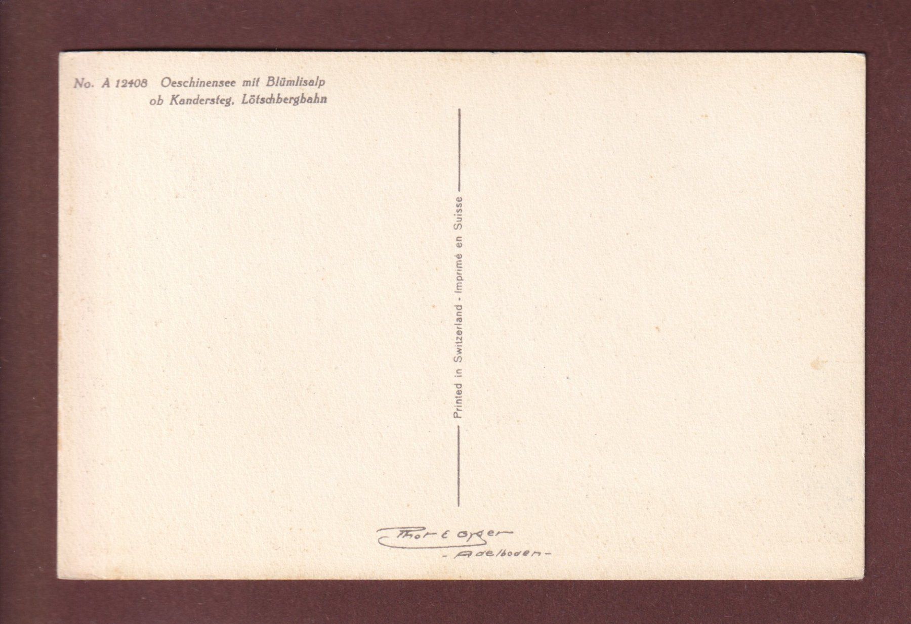 Cartoline postali: OESCHINENSEE – Usato da Pully venduto da nicecards-shop 1