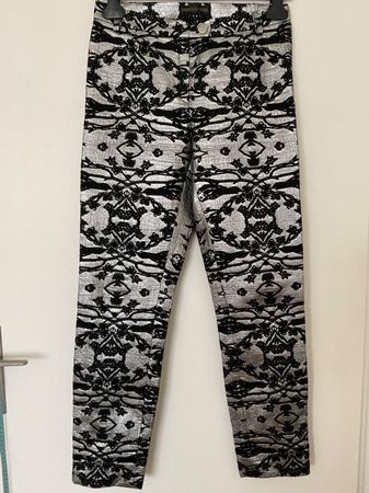 Dorothee Vogel Hose Gr 36 festlich sw neuwertig 42% Wolle