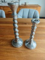 Elegante Kerzenständer, 2 Stk., Metall, spiralförmig