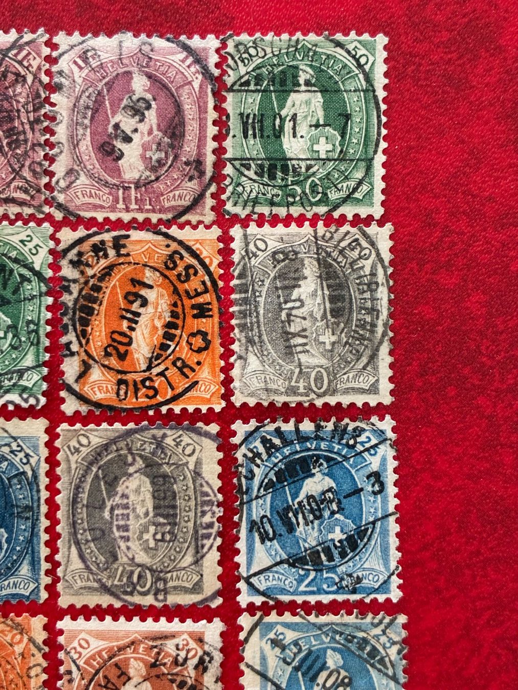 Tutti i francobolli: Helvétie debout. Divers. Cacher de Poste complet – Usato da Lausanne venduto da Choc-di.63 3