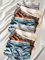 8 paar Herren Unterhosen XL Seide, Pack gemischte Farben neu