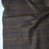 Designer Mantel Stoff Merino Kaschmir 2.20x1.50m olive karo