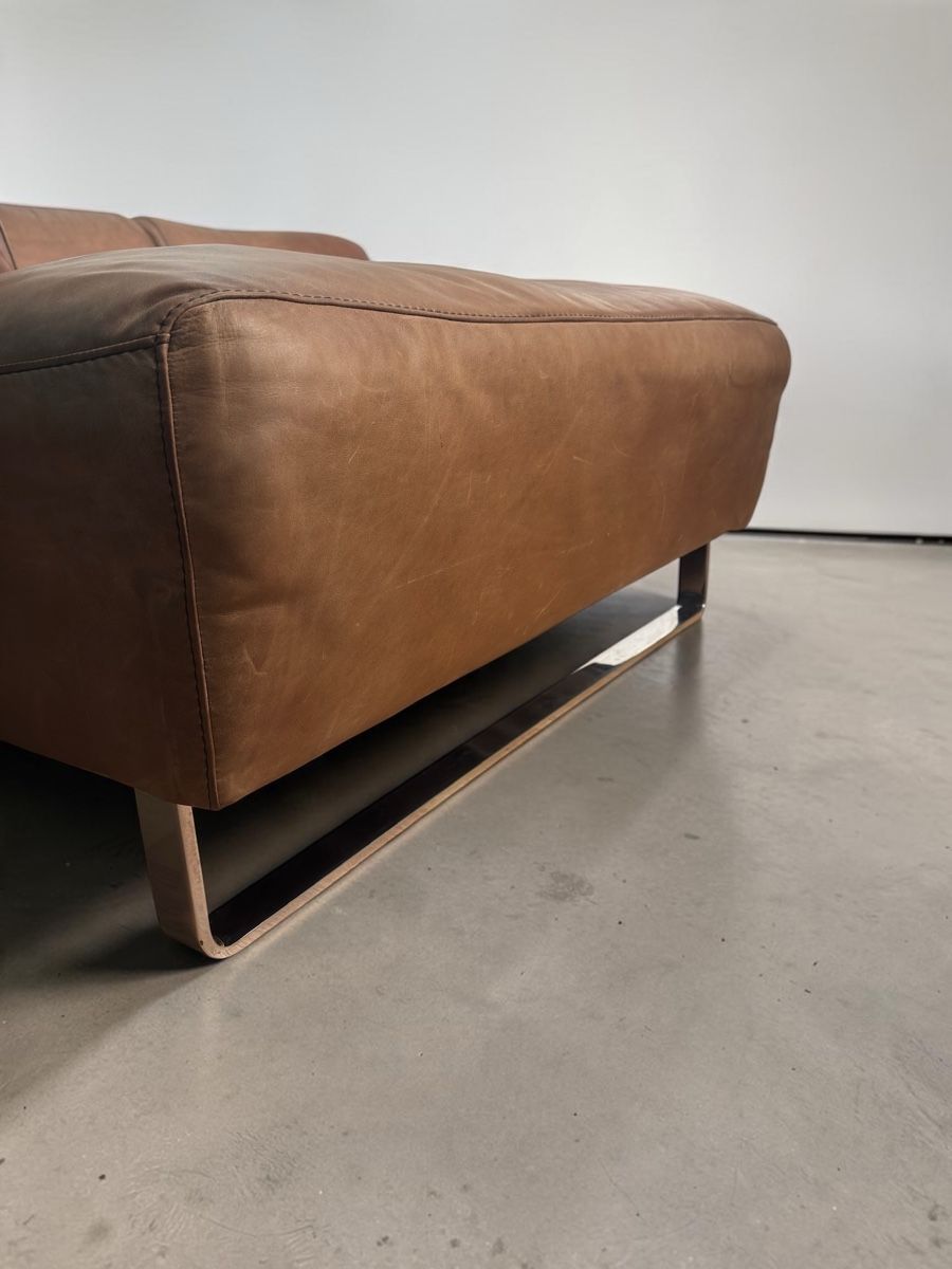 Sofas: Willi Schillig Ecksofa Vintage Echtleder Cognac – D'occasion à Bachenbülach par Sofalab.swiss 3