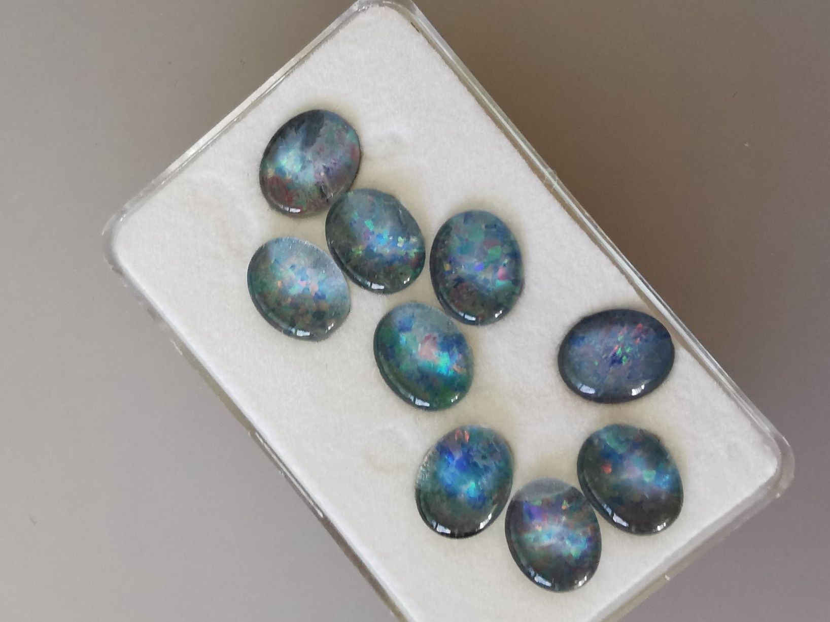 Pietre preziose: 9 Stk. Opal Triplette oval – Nuovo e nell'imballaggio originale da Dierikon venduto da Buntspecht-10 6