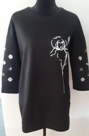 Sportalm Shirt Gr. 40 Schwarz mit Strassapplikation